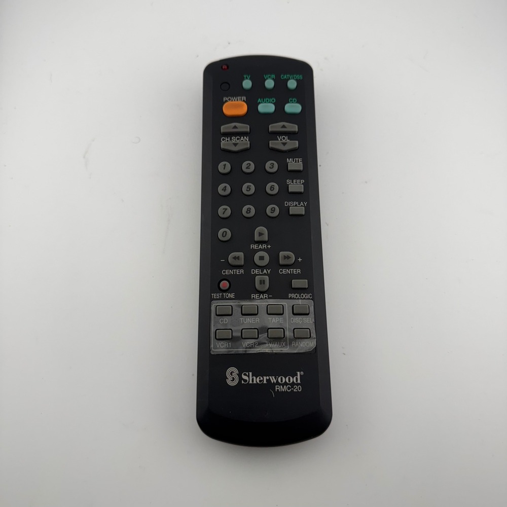 Sherwood RMC-20 Audio Video Receiver Remote Control Black Korea Vintage AV